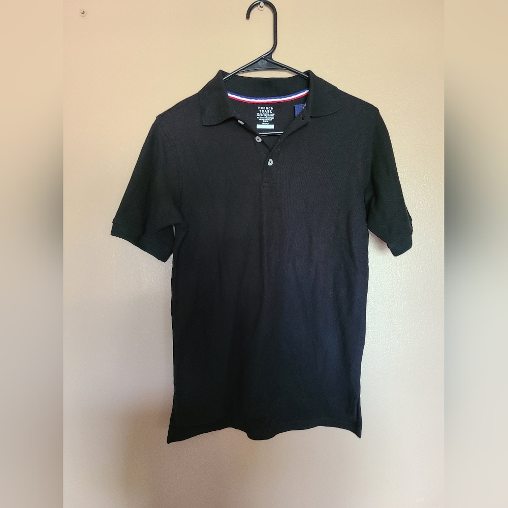 French Toast Black Polo Shirt Boys Size XL (18/20) Husky NWT